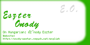 eszter onody business card